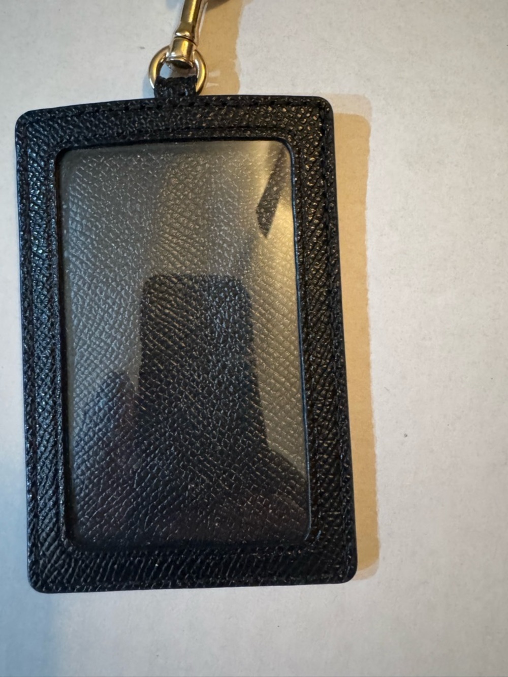 Coach Signature Solid Black Lanyard ID Badge Card Holder - Picture 4 of 7